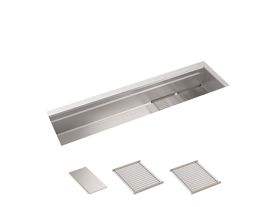 KOHLER K-37905 Synthos 69-3/4" undermount single-bowl kitchen sink