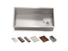 KOHLER K-37908-WAL Synthos 33-3/4" Undermount Single-bowl Workstation Kitchen Sink