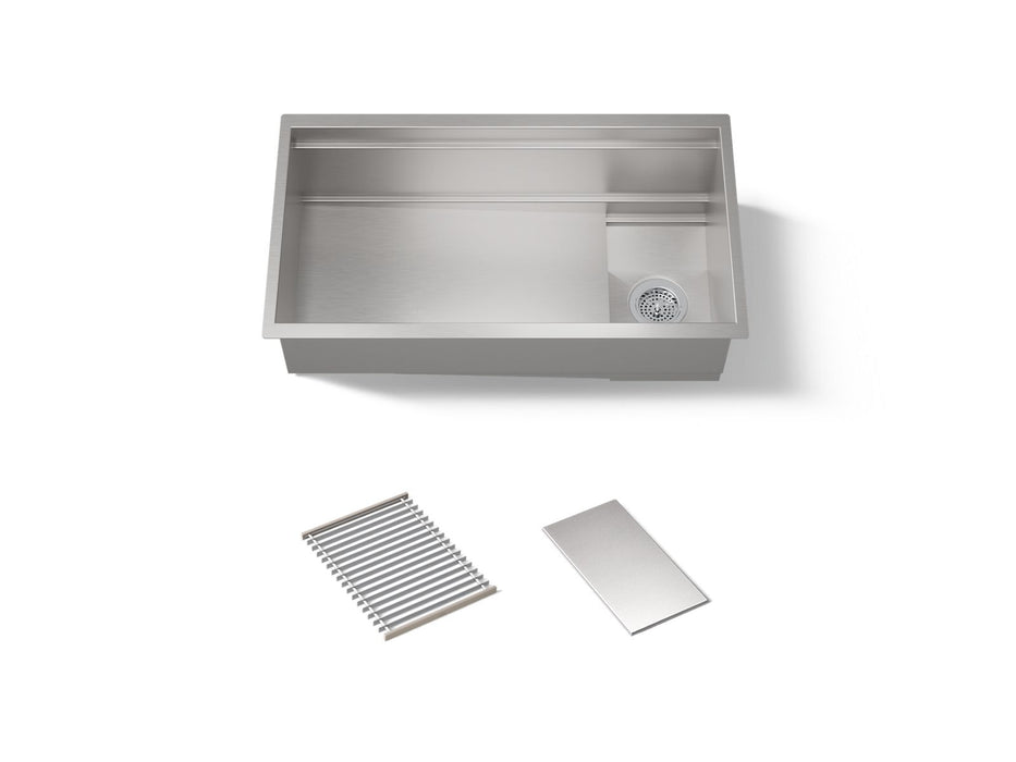 KOHLER K-37908 Synthos 33-3/4" undermount single-bowl kitchen sink