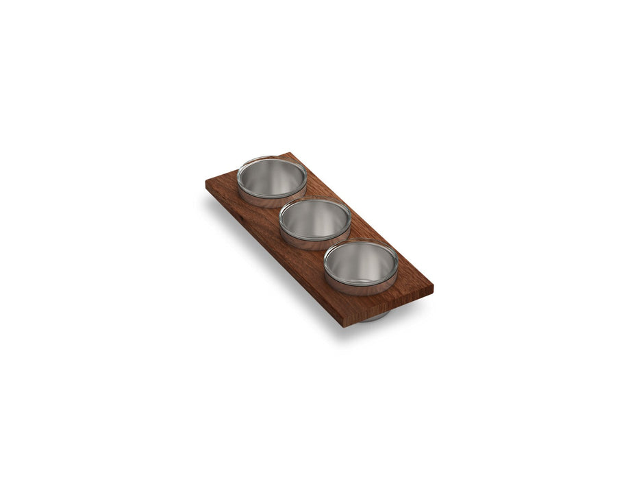 KOHLER K-37914-WAL Synthos Three-piece workstation sink prep bowl set