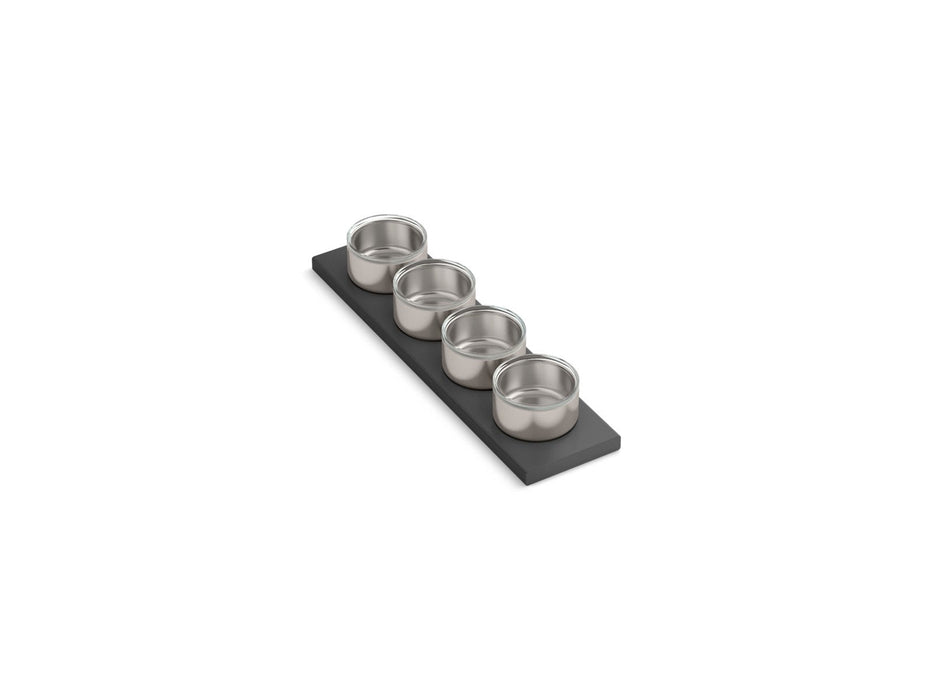 KOHLER K-37915-PAP Synthos Four-piece workstation sink garnish bowl set