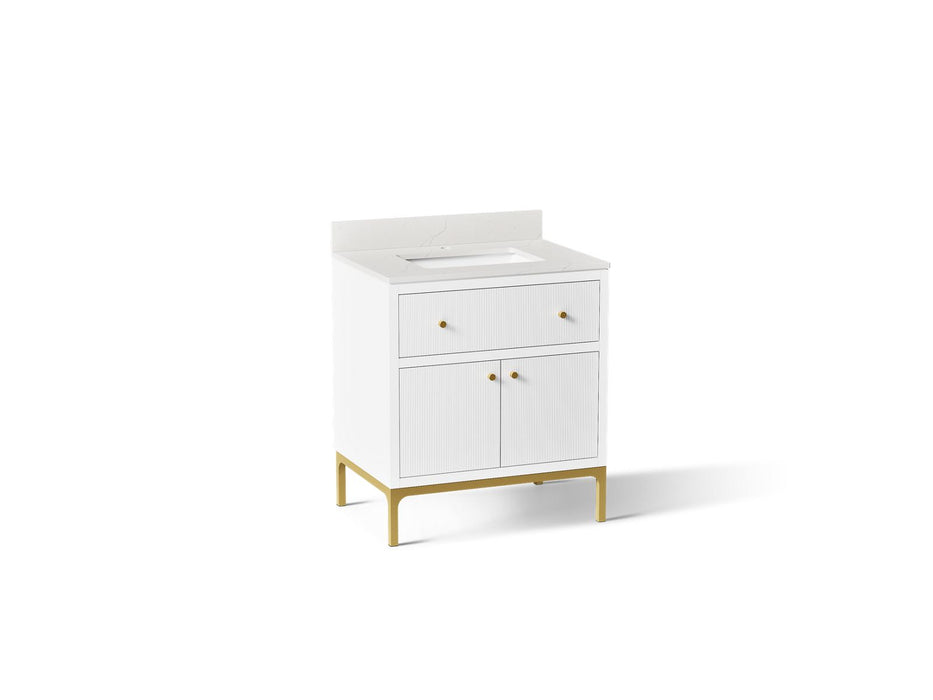 KOHLER K-38008 Calpa 30" bathroom vanity cabinet with sink and quartz top