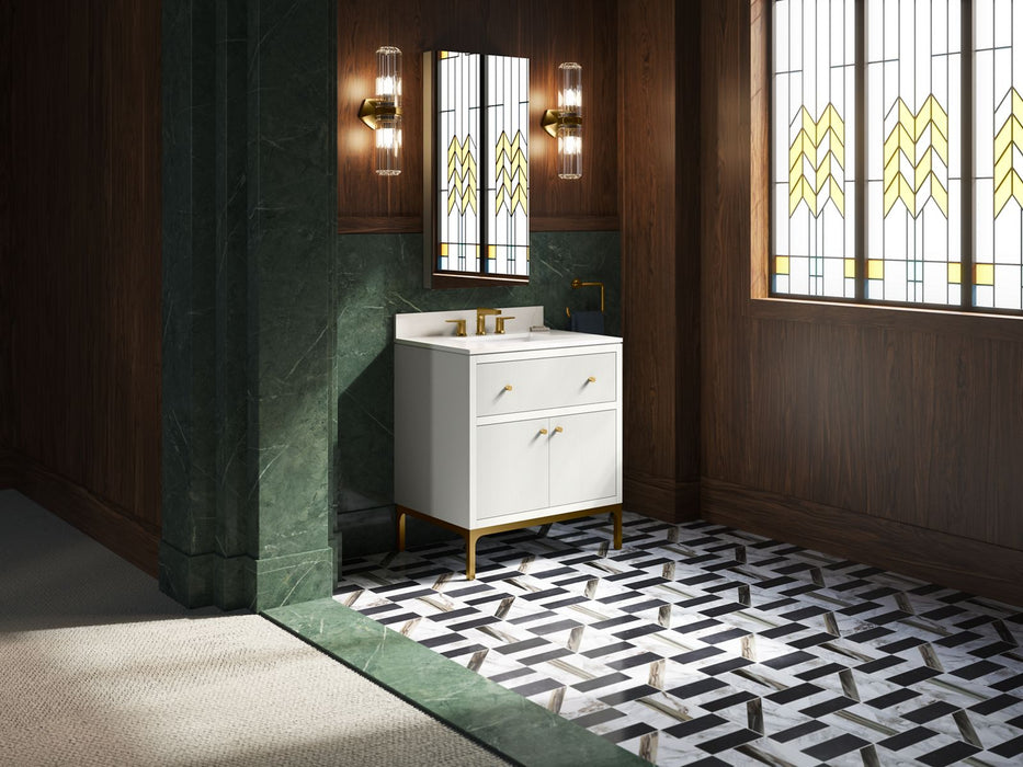Kohler Calpa 30" bathroom vanity cabinet with sink and quartz top