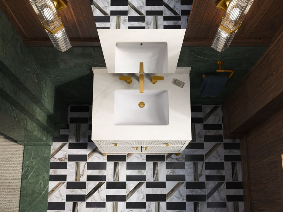 Kohler Calpa 30" bathroom vanity cabinet with sink and quartz top