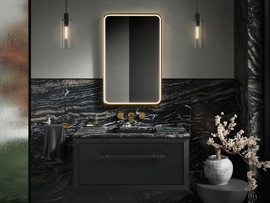 KOHLER K-38023-DLM Essential 22" x 34" rectangular lighted framed mirror