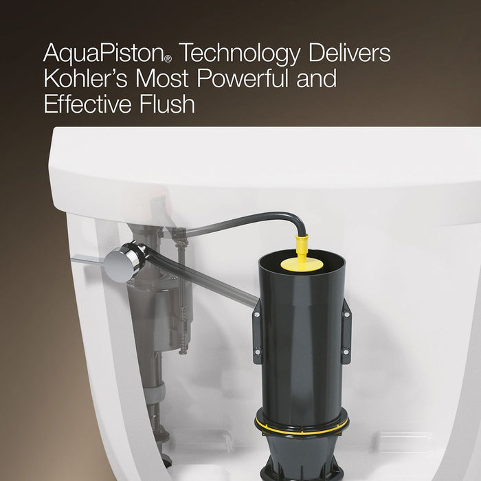 KOHLER K-3814-RA Corbelle Two-piece elongated toilet with skirted trapway, 1.28 gpf