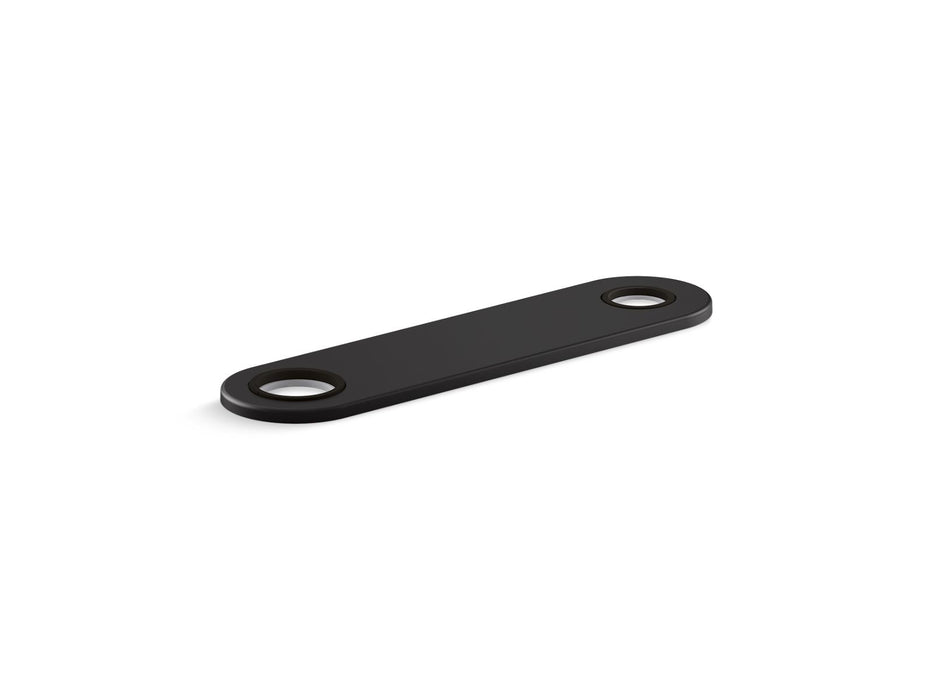 KOHLER K-38168 8" two-hole escutcheon plate for Insight and Kinesis lavatory faucets and soap dispensers