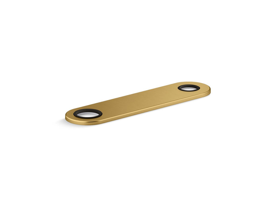 Kohler 8" two-hole escutcheon plate for Insight and Kinesis lavatory faucets and soap dispensers