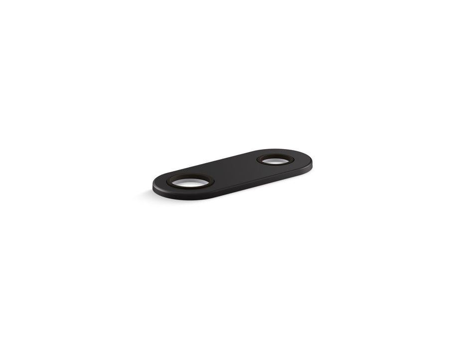 KOHLER K-38169 4" two-hole escutcheon plate for Insight and Kinesis lavatory faucets and soap dispensers