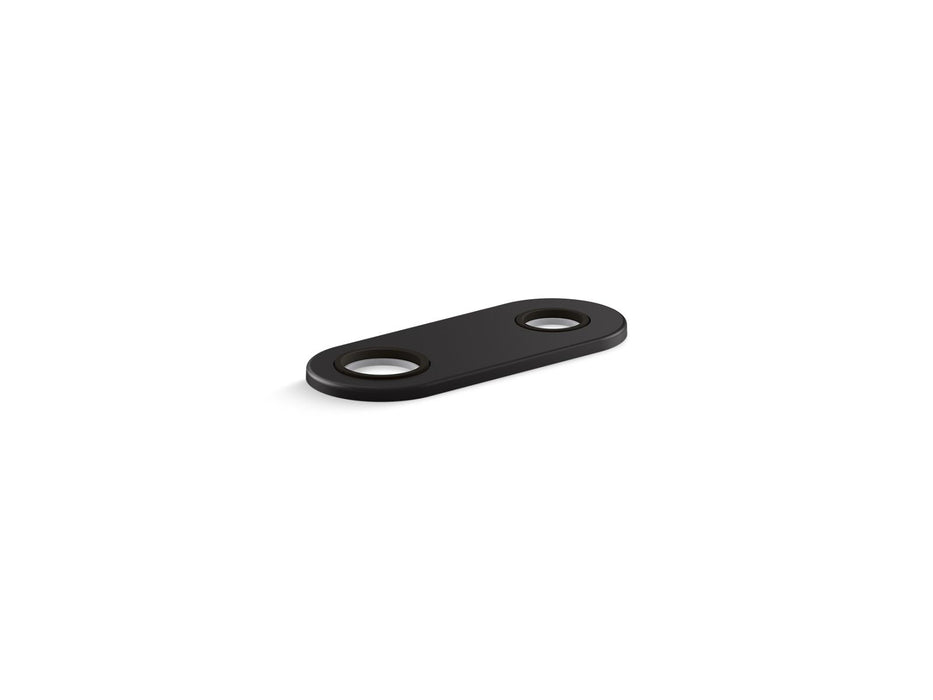 Kohler 4" two-hole escutcheon plate for Insight and Kinesis lavatory faucets and soap dispensers