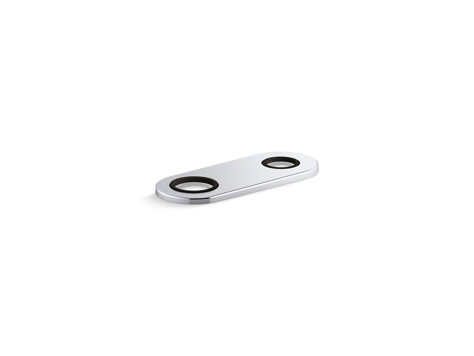 Kohler 4" two-hole escutcheon plate for Insight and Kinesis lavatory faucets and soap dispensers