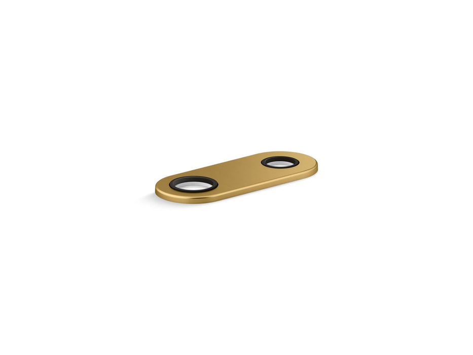 Kohler 4" two-hole escutcheon plate for Insight and Kinesis lavatory faucets and soap dispensers