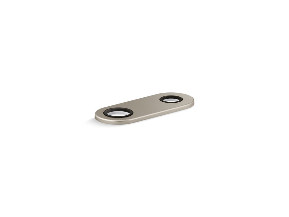 Kohler 4" two-hole escutcheon plate for Insight and Kinesis lavatory faucets and soap dispensers