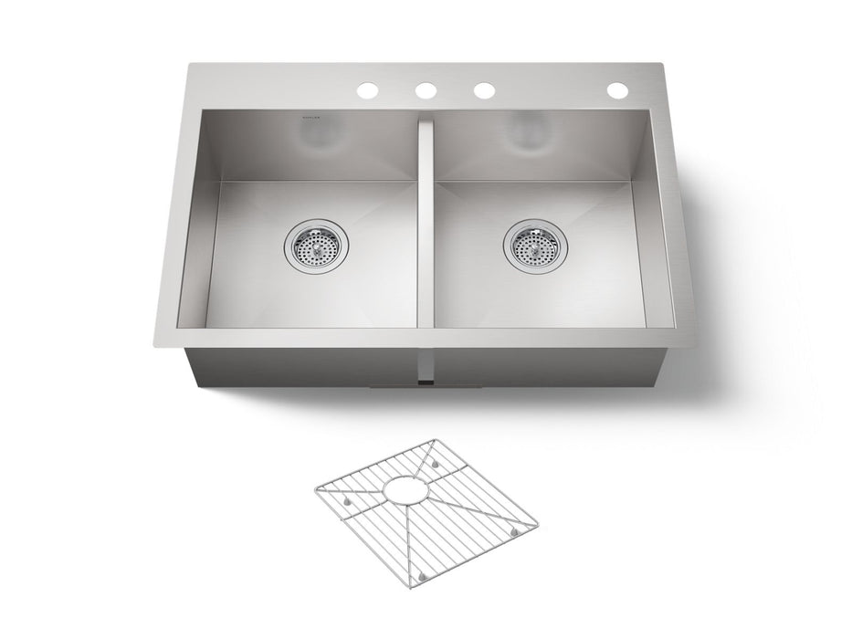 Kohler Vault 33" top-/undermount double-bowl kitchen sink