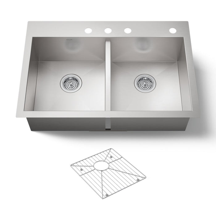 Kohler Vault 33" top-/undermount double-bowl kitchen sink