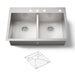 Kohler Vault 33" top-/undermount double-bowl kitchen sink