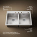 Kohler Vault 33" top-/undermount double-bowl kitchen sink