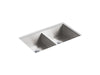 KOHLER K-3820-4 Vault 33" top-/undermount double-bowl kitchen sink