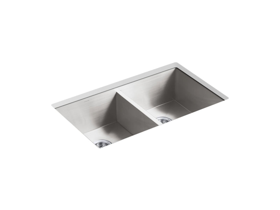 KOHLER K-3820-4 Vault 33" top-/undermount double-bowl kitchen sink