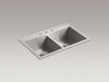 KOHLER K-3820-3 Vault 33" top-/undermount double-bowl kitchen sink