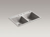 KOHLER K-3820-4 Vault 33" top-/undermount double-bowl kitchen sink