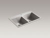 KOHLER K-3820-1 Vault 33" top-/undermount double-bowl kitchen sink