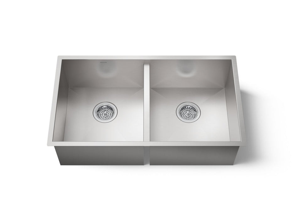 KOHLER Vault 32" undermount double-bowl kitchen sink