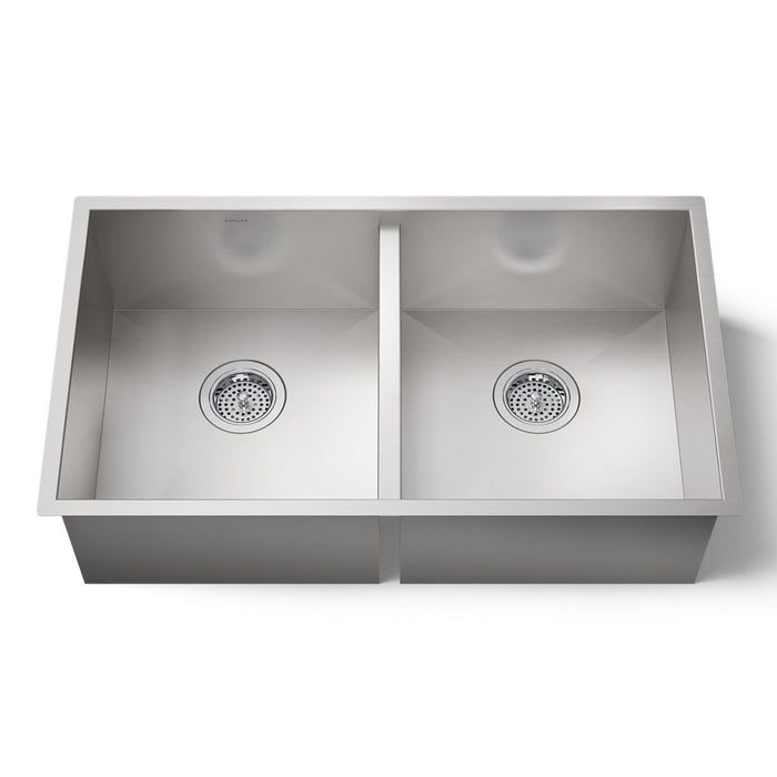KOHLER Vault 32" undermount double-bowl kitchen sink