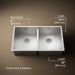 KOHLER Vault 32" undermount double-bowl kitchen sink