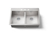 KOHLER K-3820-3 Vault 33" top-/undermount double-bowl kitchen sink