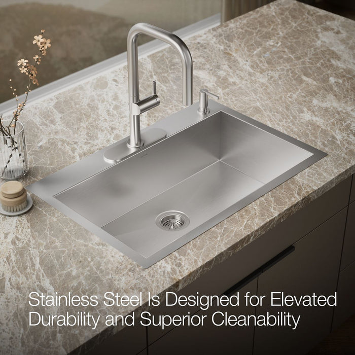 Kohler Vault 33" top-/undermount single-bowl kitchen sink