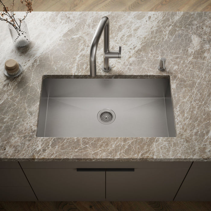 KOHLER K-3821-4 Vault 33" top-/undermount single-bowl kitchen sink
