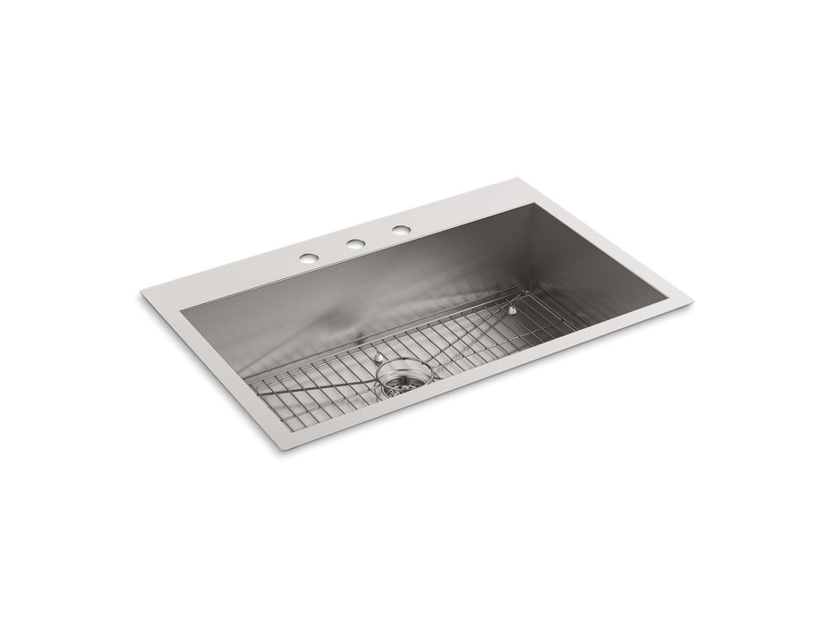 KOHLER K-3821-3 Vault 33" top-/undermount single-bowl kitchen sink