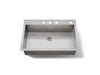 KOHLER K-3821-4 Vault 33" top-/undermount single-bowl kitchen sink