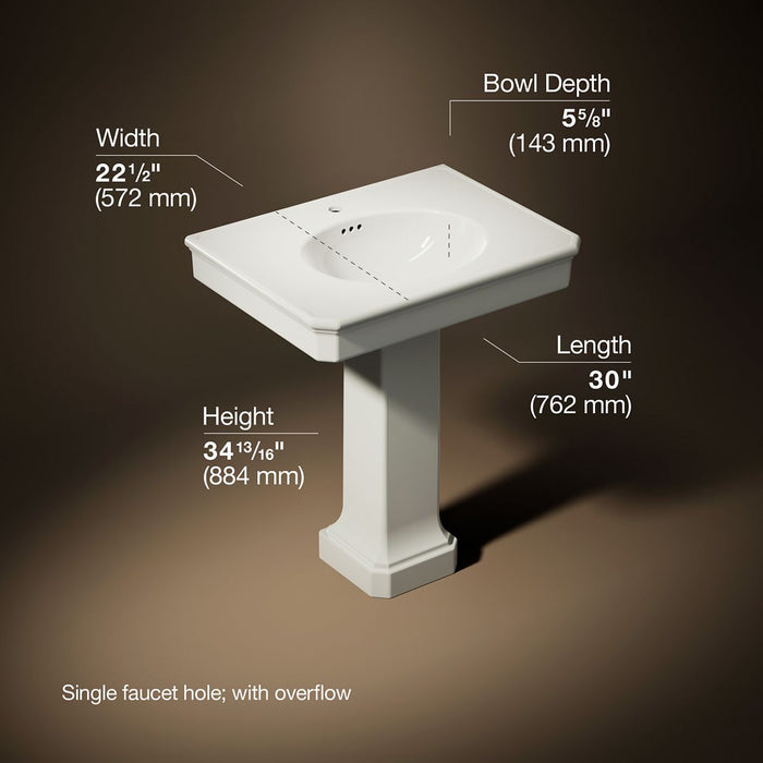 3/4 view of product with dimensions