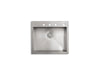 KOHLER K-3822-4 Vault 25" top-/undermount single-bowl kitchen sink
