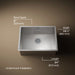 KOHLER Vault 24" undermount single-bowl kitchen sink