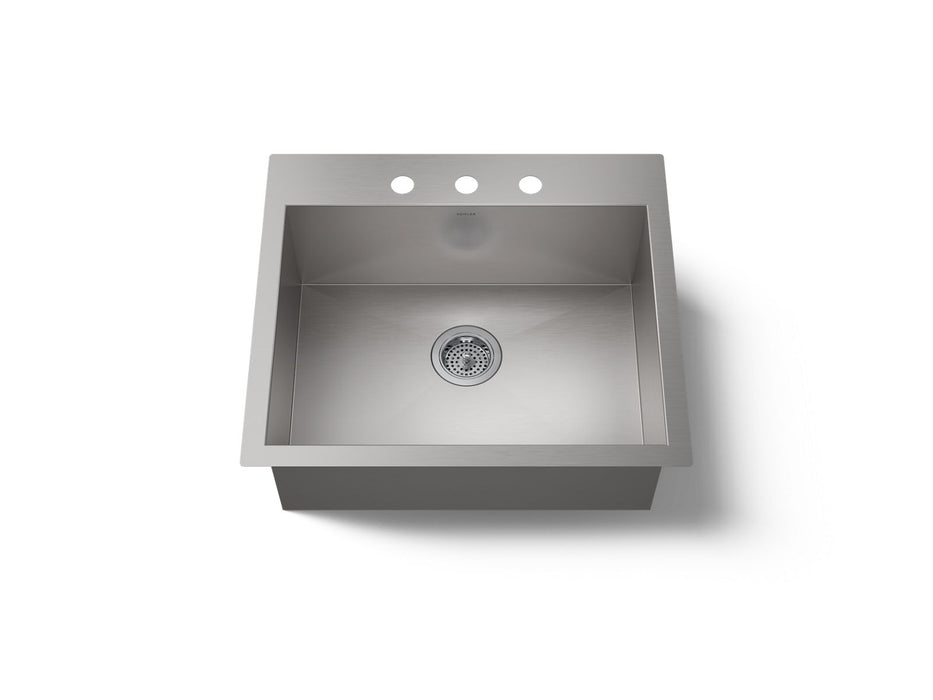 KOHLER K-3822-3 Vault 25" top-/undermount single-bowl kitchen sink