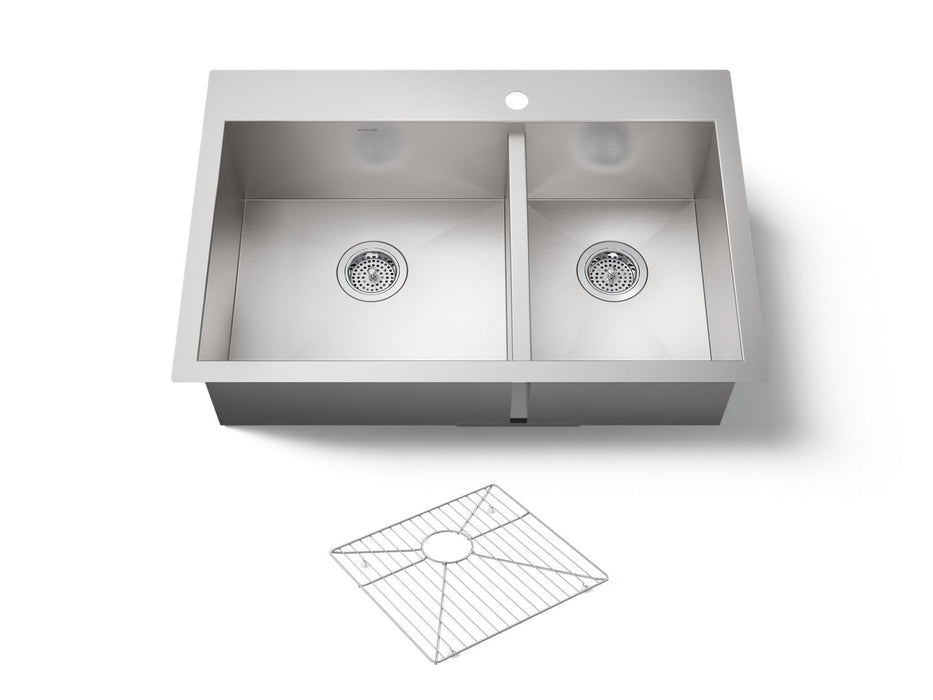 Kohler Vault 33" top-/undermount double-bowl kitchen sink