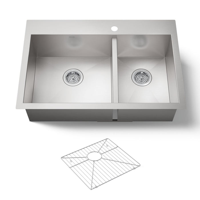 Kohler Vault 33" top-/undermount double-bowl kitchen sink
