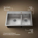 Kohler Vault 33" top-/undermount double-bowl kitchen sink