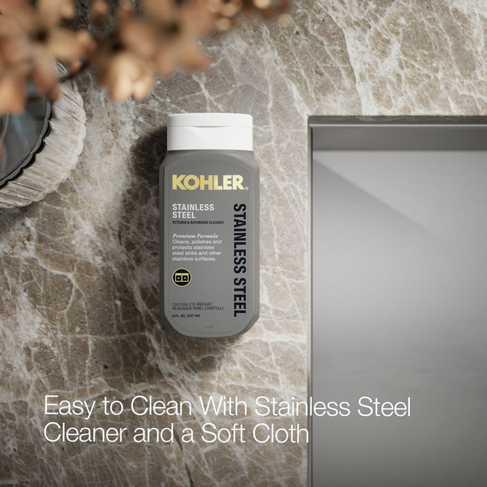 KOHLER K-3823-3 Vault 33" top-/undermount double-bowl kitchen sink, stainless steel - view 3