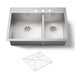 KOHLER K-3823-3 Vault 33" top-/undermount double-bowl kitchen sink, stainless steel - view 4