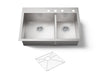 Kohler Vault 33" top-/undermount double-bowl kitchen sink