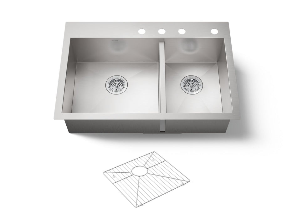 Kohler Vault 33" top-/undermount double-bowl kitchen sink