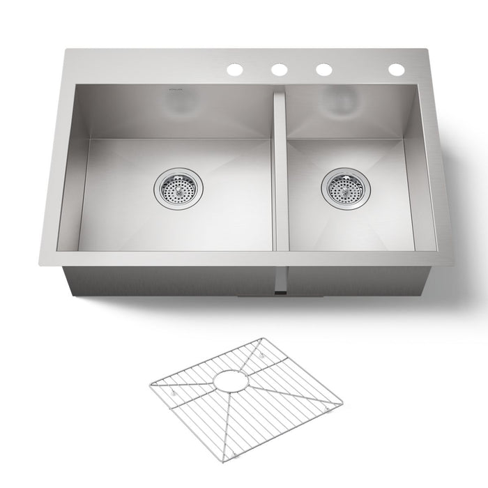 Kohler Vault 33" top-/undermount double-bowl kitchen sink