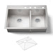 Kohler Vault 33" top-/undermount double-bowl kitchen sink