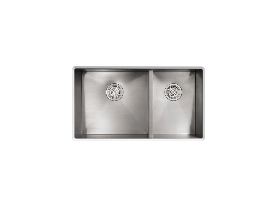 KOHLER K-3823-4 Vault 33" top-/undermount double-bowl kitchen sink