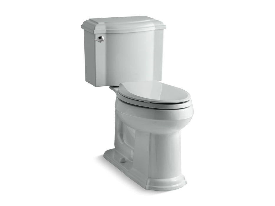 KOHLER K-3837-RA Devonshire ComForteeight Two-piece elongated 1.28 gpf chair height toilet with right-hand trip lever