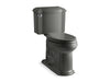 KOHLER K-3837 Devonshire Two-piece Elongated Toilet, 1.28 GPF, thunder grey